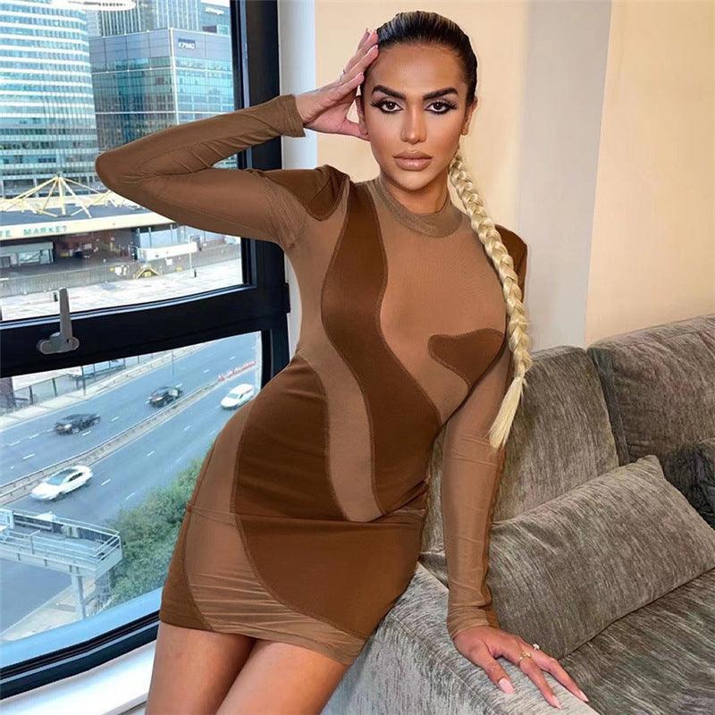 Long Sleeve Sexy See through Mini Dress - 808Lush