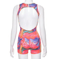 Sexy Back Hollow Out Sleeveless Romper - 808Lush