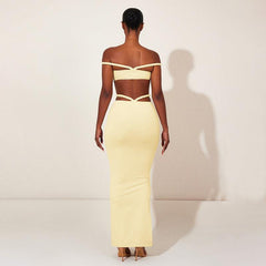 Twist Braid Off Shoulder Tube Top Skirt Set