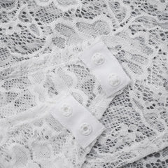 Women Summer Lace off Shoulder See through Skirt Set