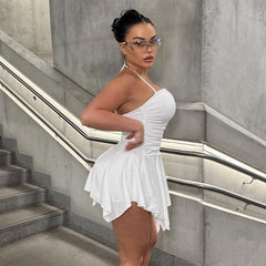 Sleeveless Halter Thin Strap Bandeau Slim Fit  Dress