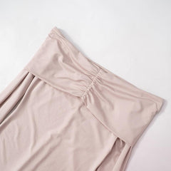 Off Shoulder Pleating Long Sleeve Tight High Waist Romper