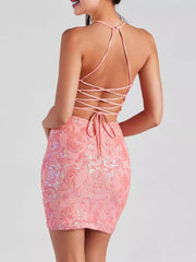 Sling Sequin Sexy Mini Dress