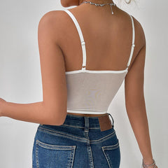 Sexy Floral Embroidered Mesh Corset Top - 808Lush