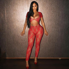 Sexy Lace Stitching bodystocking - 808Lush