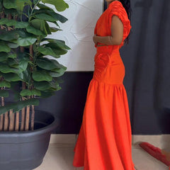 Casual Off Shoulder Drawstring Top Pleated Skirt Two Piece Set