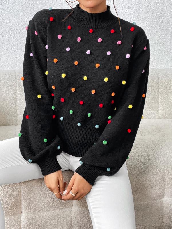 Women's Color Beaded Women's Knitwear Women's Fashion Sweater - 808Lush