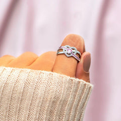 Heart Shape Zircon 925 Sterling Silver Ring - 808Lush