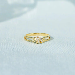 925 Sterling Silver Inlaid Zircon Wrapped Knot Ring - 808Lush