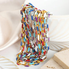 Titanium Steel Oil Drip Chain Bracelet - 808Lush