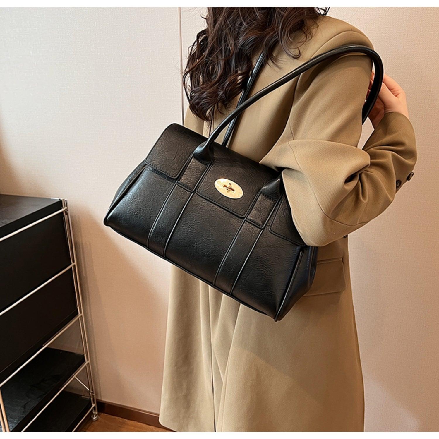 PU Leather Shoulder Bag - 808Lush