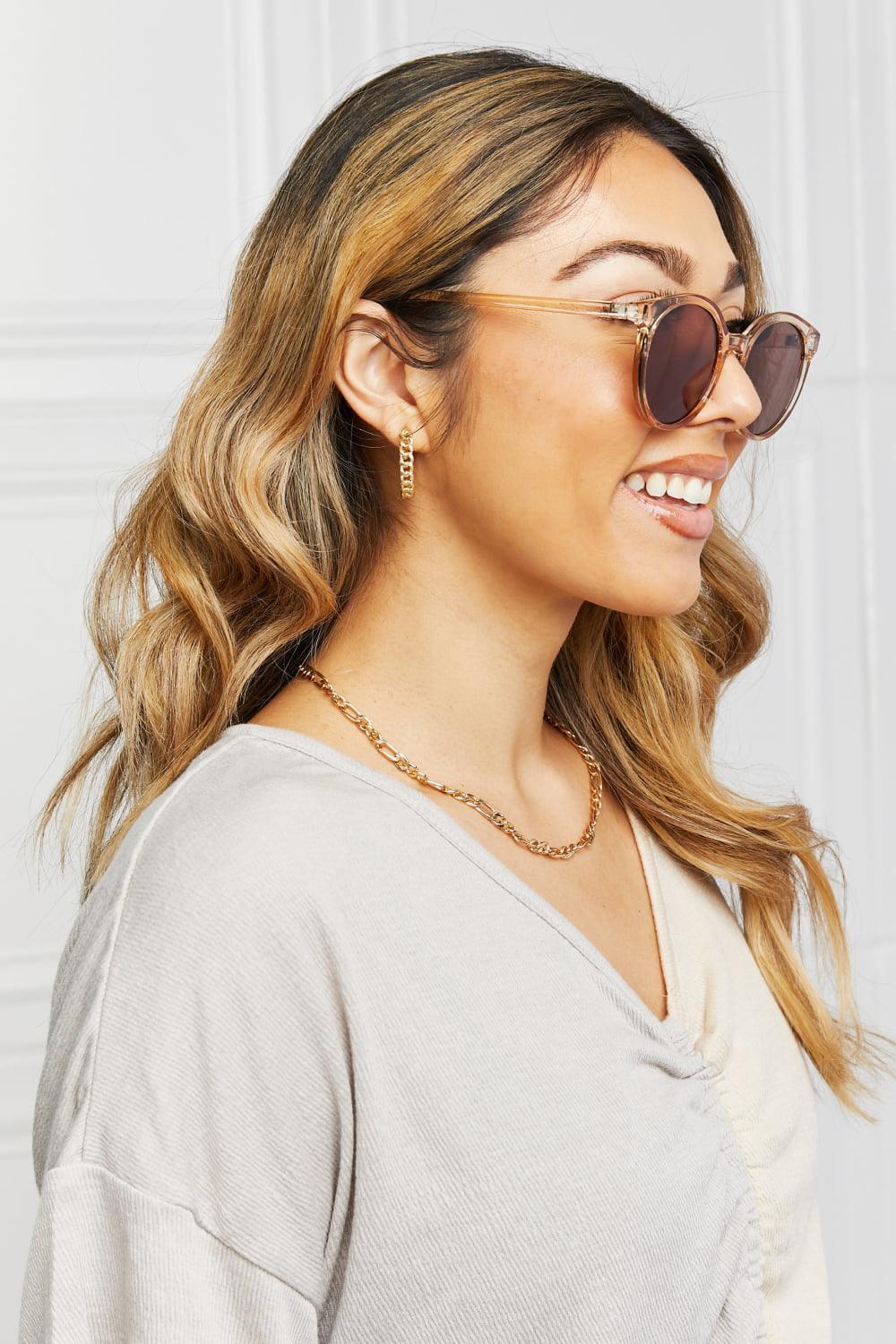 Round Full Rim Polycarbonate Frame Sunglasses - 808Lush