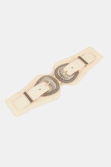 Shell Double Buckle Elastic Wide Belt - 808Lush