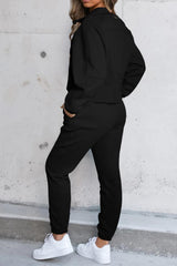 Half-Zip Sports Set with Pockets - 808Lush