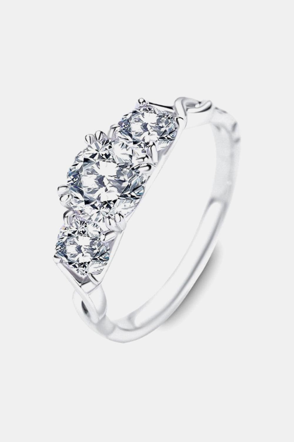 1 Carat Moissanite 925 Sterling Silver Ring - 808Lush