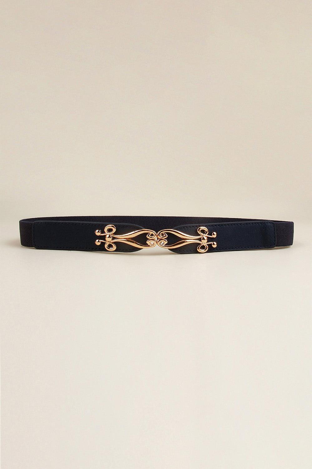 Alloy Buckle Elastic Belt - 808Lush