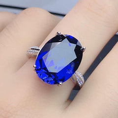 Platinum-Plated Artificial Gemstone Ring - 808Lush