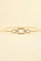 Square Shape Zinc Alloy Buckle Iron Belt - 808Lush