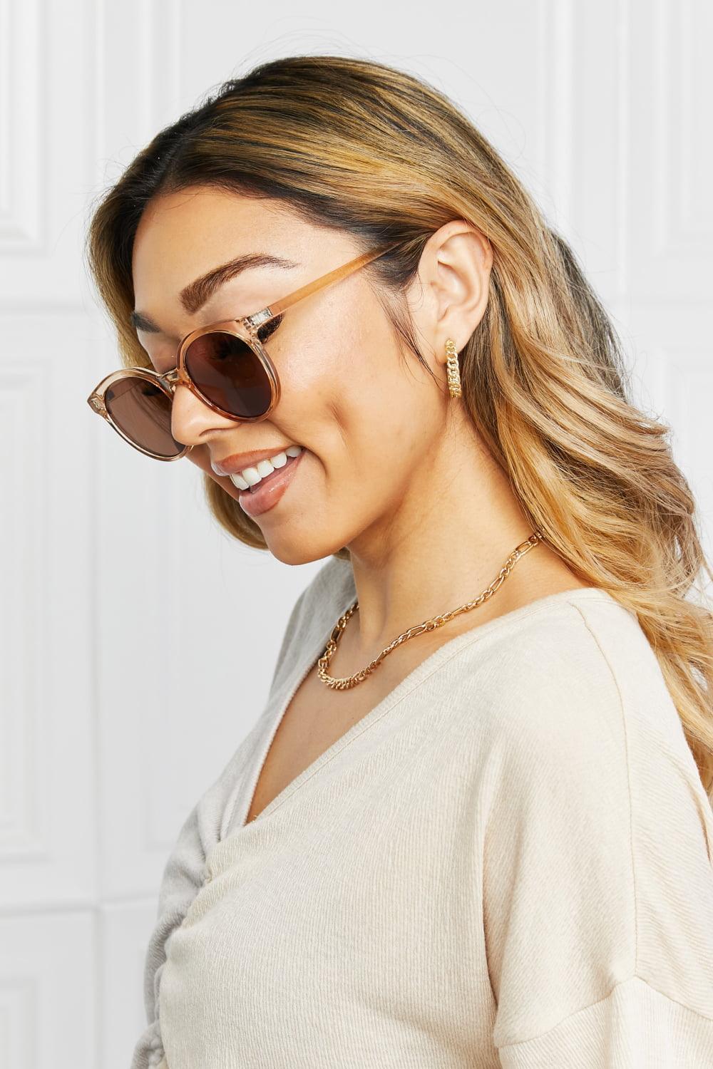 Round Full Rim Polycarbonate Frame Sunglasses - 808Lush