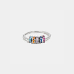 Inlaid Zircon 925 Sterling Silver Ring - 808Lush
