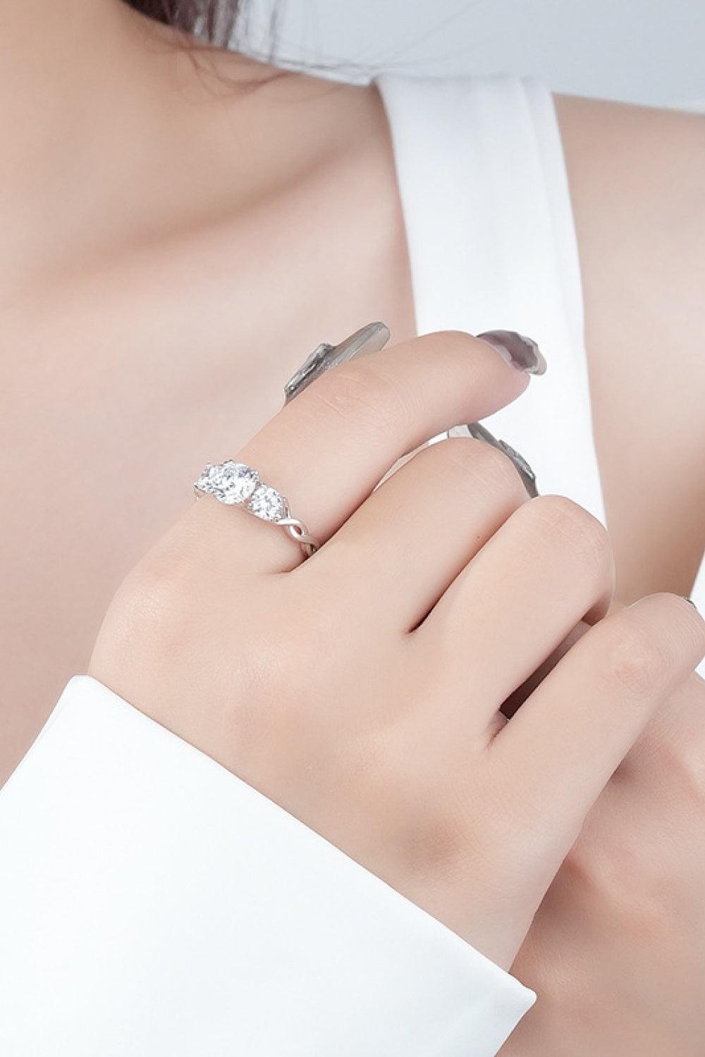1 Carat Moissanite 925 Sterling Silver Ring - 808Lush