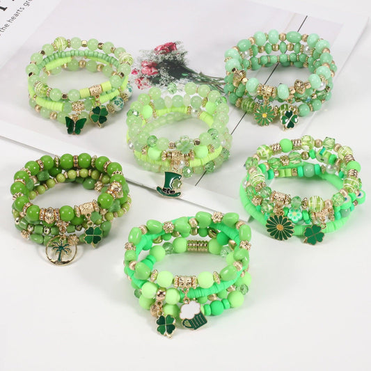Beaded Soft Pottery Charm Bracelet - 808Lush