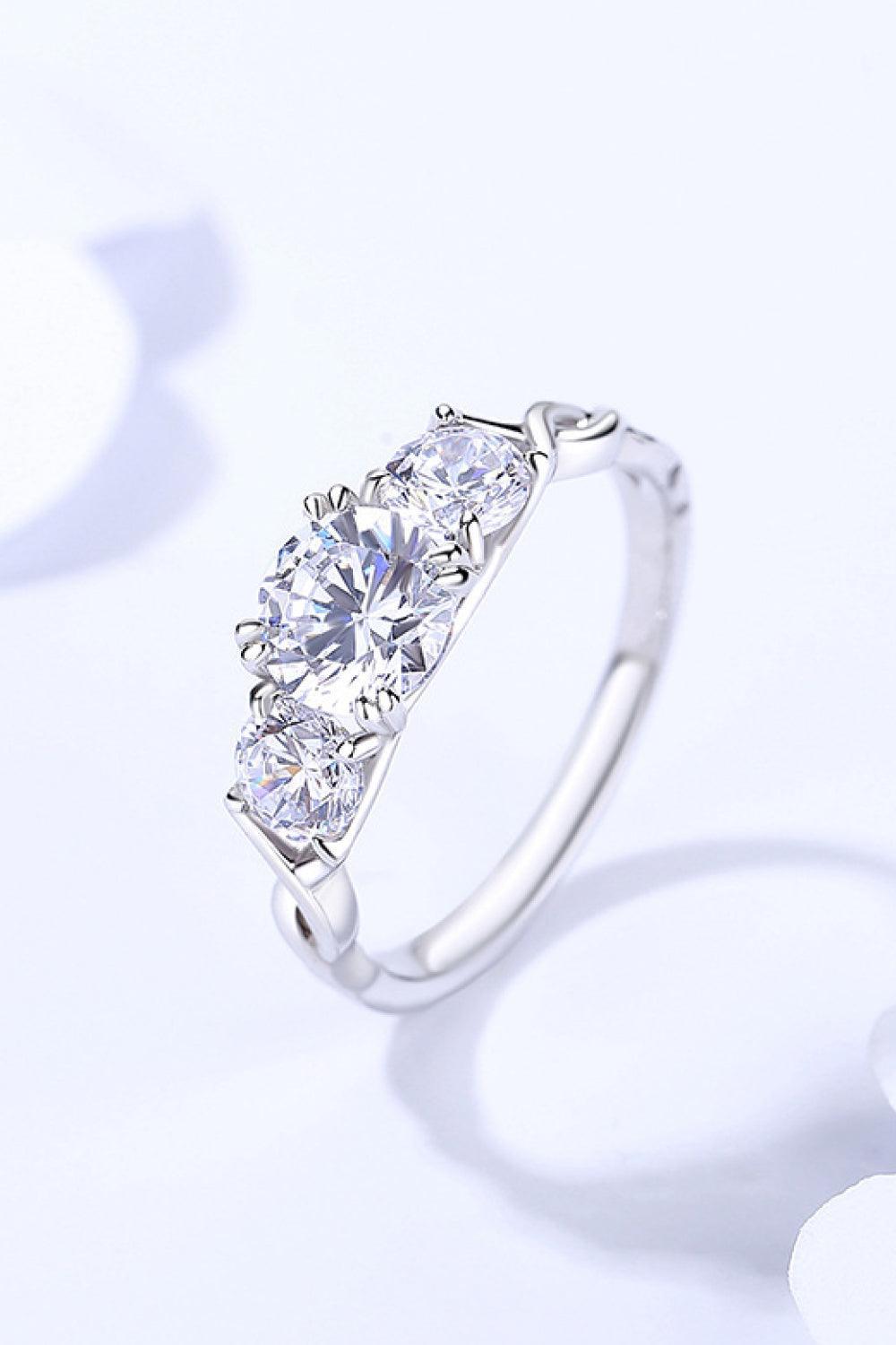 1 Carat Moissanite 925 Sterling Silver Ring - 808Lush