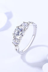 1 Carat Moissanite 925 Sterling Silver Ring - 808Lush