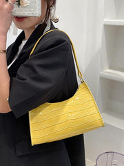 fashion embossed hand bag temperament stone pattern shoulder bag - 808Lush