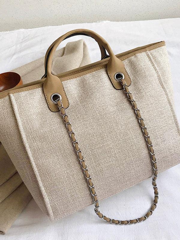 Bucket women's bag large capacity portable single shoulder diagonal chain tote bag - 808Lush