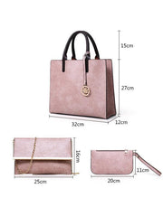 mother-in-law bag PU women's bag large bag multi-piece set shoulder bag - 808Lush