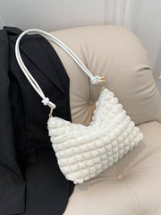 soft square underarm bag simple solid color handbag - 808Lush
