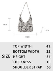 leopard print shoulder bag canvas shopping bag - 808Lush