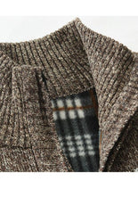 Men's Sweater Cardigan Colorblock Standing Collar Sweater - 808Lush