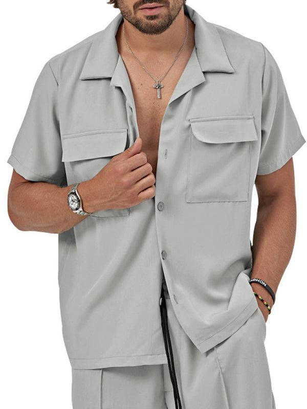men's casual shirt shorts two-piece set - 808Lush