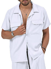 men's casual shirt shorts two-piece set - 808Lush