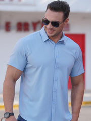 Men's Stretch Thin Short Sleeve Shirt - 808Lush
