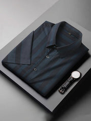 men's striped short-sleeved shirt - 808Lush