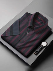 men's striped short-sleeved shirt - 808Lush