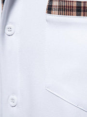 Men's Casual Collar Buttoned Plaid Short Sleeve Shirt - 808Lush