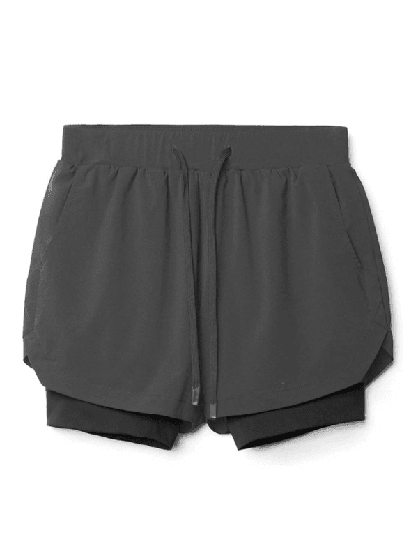 Double layer breathable -basketball running training sports shorts - 808Lush