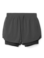 Double layer breathable -basketball running training sports shorts - 808Lush