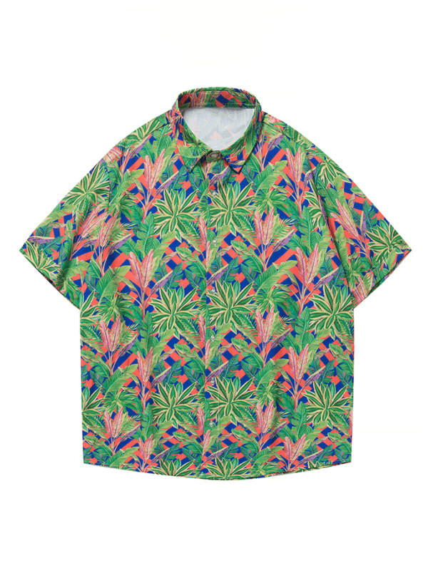 Men's Beach Shirt Hawaiian Vacation Short Sleeve Shirt - 808Lush