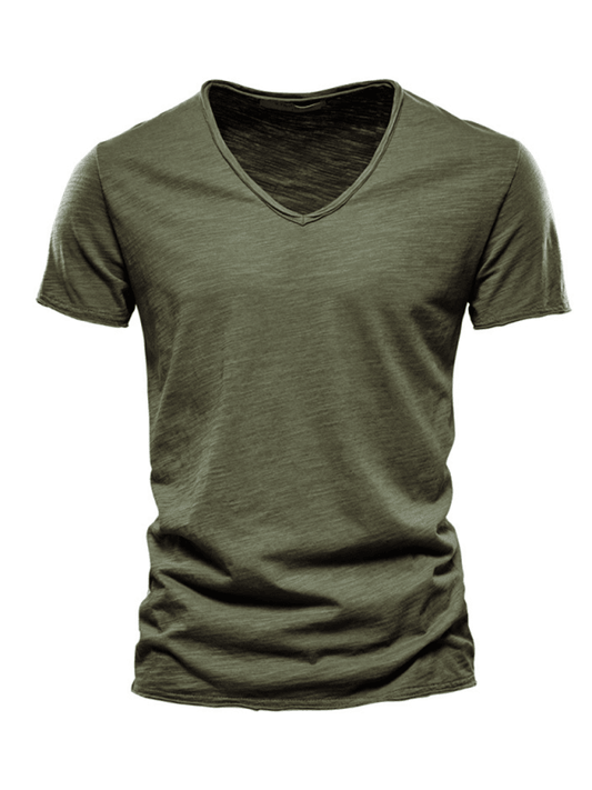 Men's Cotton V-Neck Short Sleeve T-Shirt