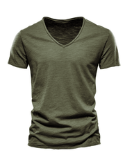 Men's Cotton V-Neck Short Sleeve T-Shirt