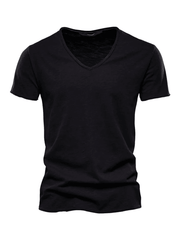Men's Cotton V-Neck Short Sleeve T-Shirt