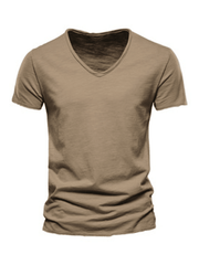 Men's Cotton V-Neck Short Sleeve T-Shirt