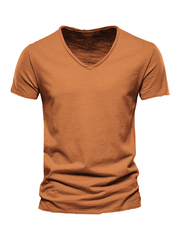 Men's Cotton V-Neck Short Sleeve T-Shirt