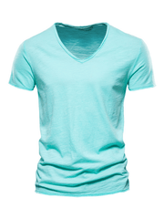 Men's Cotton V-Neck Short Sleeve T-Shirt