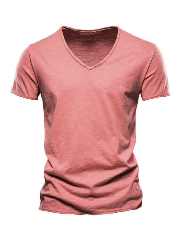 Men's Cotton V-Neck Short Sleeve T-Shirt